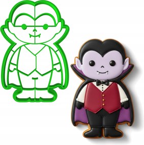 Mézeskalács lyukasztó Halloween Drakula Vámpír 10cm