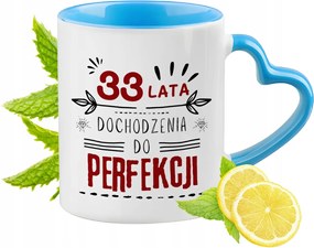 Születésnap 33 33 Kék Bögre Szív Alakú Füllel Ajándék