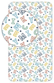 Disney Mickey Letters gumis lepedő 90x200 cm