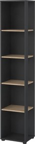 Polcos tároló könyvespolc 36x36x180cm barna KH09-2