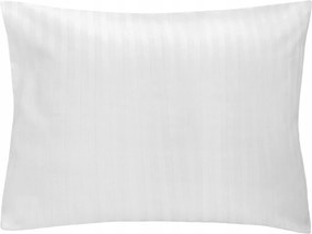 Hotel párnahuzat 50x60 fehér damaszt, ráhajtós, 1 cm-es csíkokkal