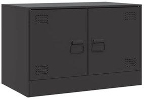 2 db fekete acél TV-szekrény 67 x 39 x 44 cm