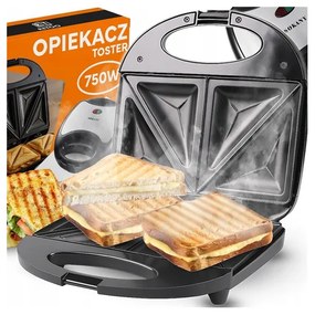 Dupla Szendvicssütő tapadásmentes bevonattal 750 W, fekete, FJ-102