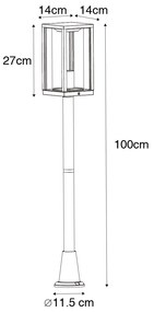 Vintage kültéri állólámpa antik arany 100 cm IP44 - Charlois