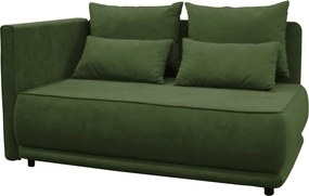 Kihúzható kanapé, zöld, balos, LIAMI