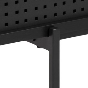 Fekete TV-állvány kőrisfa dekorral 140x45 cm Angus – Actona