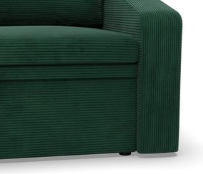 Vertico fekvőfotel, 80 cm széles, kordbársony, zöld