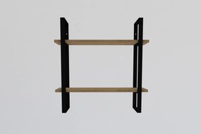 Fali polc Buba - Sapphire Oak, Black