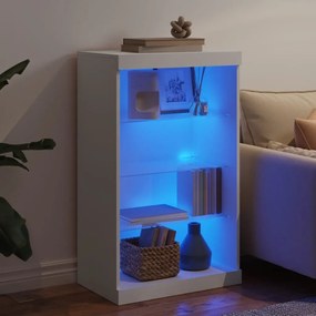 fehér tálalószekrény LED-világítással 60,5 x 37 x 100 cm