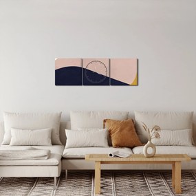 Kép - Akvarell hegyek N⁰2 (órával) (90x30 cm)