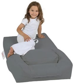 Babzsák lábtartóval 65x40 cm szürke