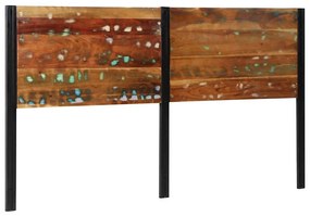 tömör újrahasznosított fa és vas fejtámla 180 cm