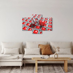 Kép - 3D fémes absztrakció (90x60 cm)