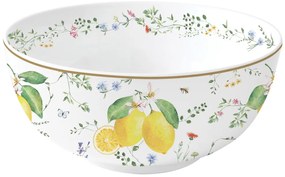 Porcelántál 23cm, Fleurs et Citrons