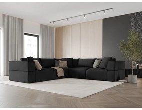 Fekete sarokkanapé (variálható) Esther – Milo Casa