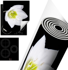 Tűzhelyvédő Szőnyeg Asztali Dekoráció 45x52 fekete virág