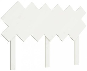 fehér tömör fenyőfa ágyfejtámla 122,5x3x80,5 cm