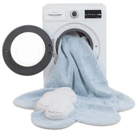 Világoskék mosható kézi szövésű pamut gyerek szőnyeg 110x170 cm Puffy Dream – Lorena Canals