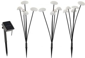 Aldotrade Szivacsok napelemes lámpa, 3 db-oskészlet, magasság 43cm, 15 LED, meleg fehér