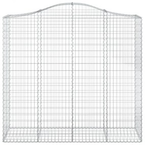 5 db íves horganyzott vas gabion kosár 200x50x180/200 cm