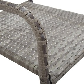 9 részes antracitszürke polyrattan kerti étkezőgarnitúra