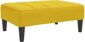 vidaXL sárga bársony lábzsámoly 77x55x31 cm