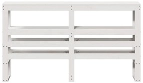 fehér tömör fenyőfa fejtámla polcokkal 140 cm