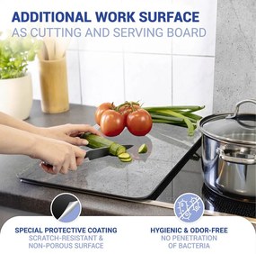 Edzett üveg tűzhely fedőlap szett 2 db-os Universal – Wenko