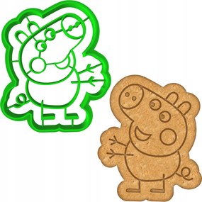 Forma Lyukasztó Mézeskalács kiszúró Mese Peppa Malac George testvér 7cm