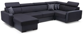 Sarokkanapé Istar U (fekete) (J). 630093