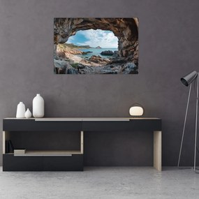 Kép - Barlang a tenger mellett (90x60 cm)