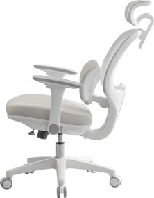 Irodai szék, szürke/fehér, ABRAMO