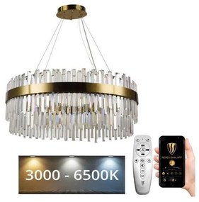 NEDES LED Dimmelhető csillár zsinóron LED/110W/230V 3000-6500K arany + távirányítás ND3520