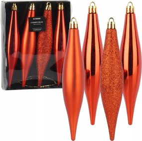 KarĂĄcsonyfadĂsz JĂ©gcsapok Törhetetlen Piros MedĂĄl Szett 4 Db-os