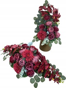 Csokor Nád Kompozíció Sír Temető Művirágok