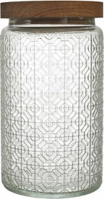 Cisele befőttesüveg akác fedéllel 1l ólomüveg