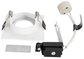 6 db-os beépíthető spotlámpa szett fehér, négyzet alakú, GU10, 50 mm, IP44 - Xena