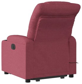 vidaXL bordó szövet dönthető masszázs- és állófotel