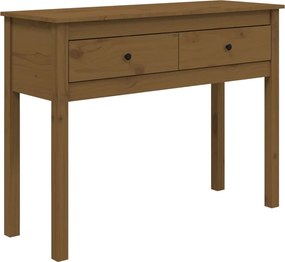 vidaXL mézbarna tömör fenyőfa tálalóasztal 100 x 35 x 75 cm