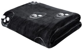 Sötétszürke mikroplüss gyerek takaró 130x170 cm Skulls – Catherine Lansfield