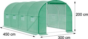Melegház fólia 200x300x450 cm váz nélkül
