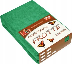 Gumis frottír lepedő 200x220 zöld fű