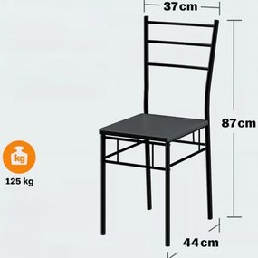 Casaria® Leo étkezőgarnitúra - antracit