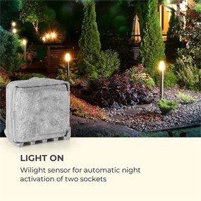 Power Rock Twilight 1, 4 x kerti aljzat, IP44, sötétedés érzékelő