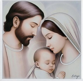 Keretbe festett Szent Család kép 40x40 cm Cikkszám: ES07155802