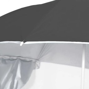 antracitszürke strandnapernyő oldalfalakkal 215 cm