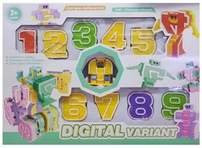 Gyermek Szám Transzformersz átalakuló építő játék 1től 9 ig