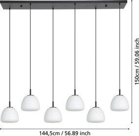 Függeszték Fekete BALMES EGLO 390203