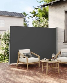 HORIZON oldalsó napellenző teraszra, 180x450cm, szürke SongmicsHome