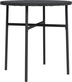 vidaXL fekete polyrattan teázóasztal 45 cm